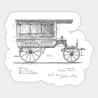 Vintage Patent Hand Drawing Sticker